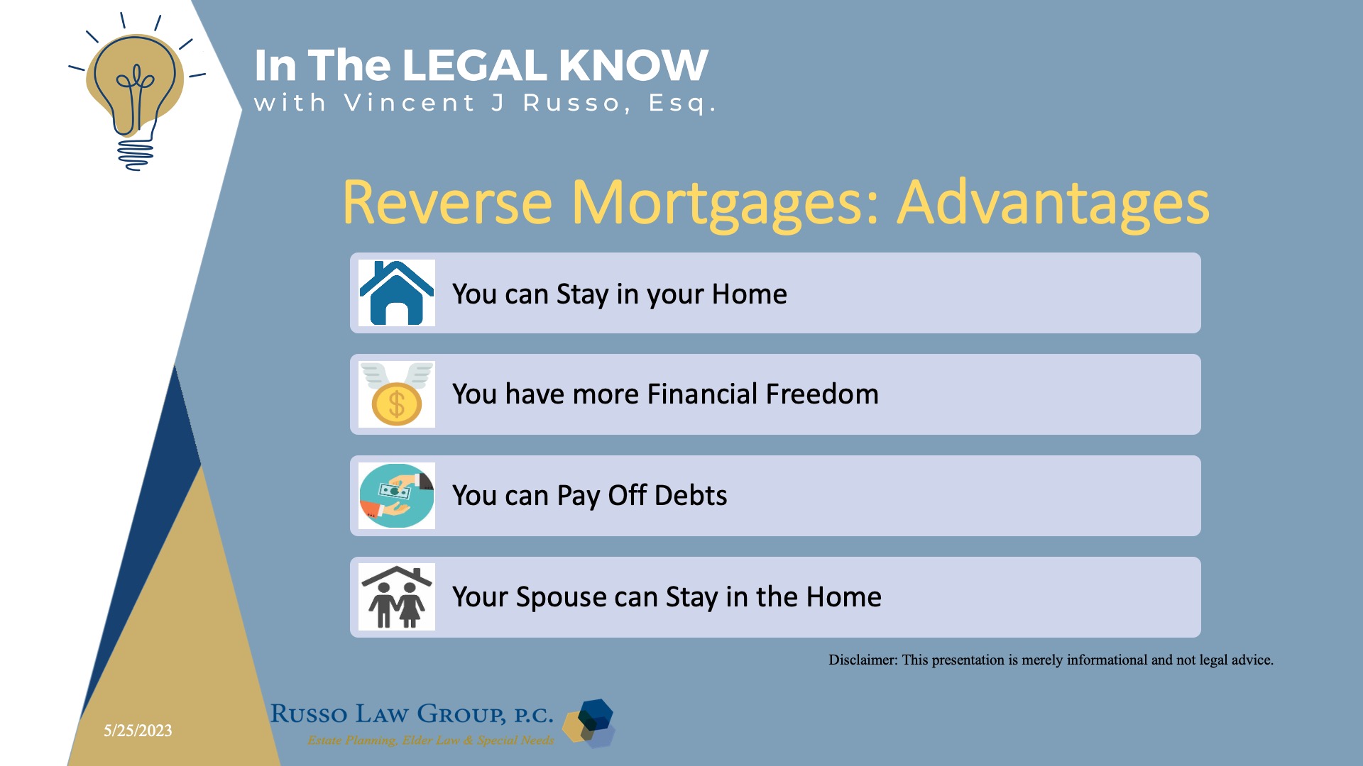 Reverse Mortgage Advantages