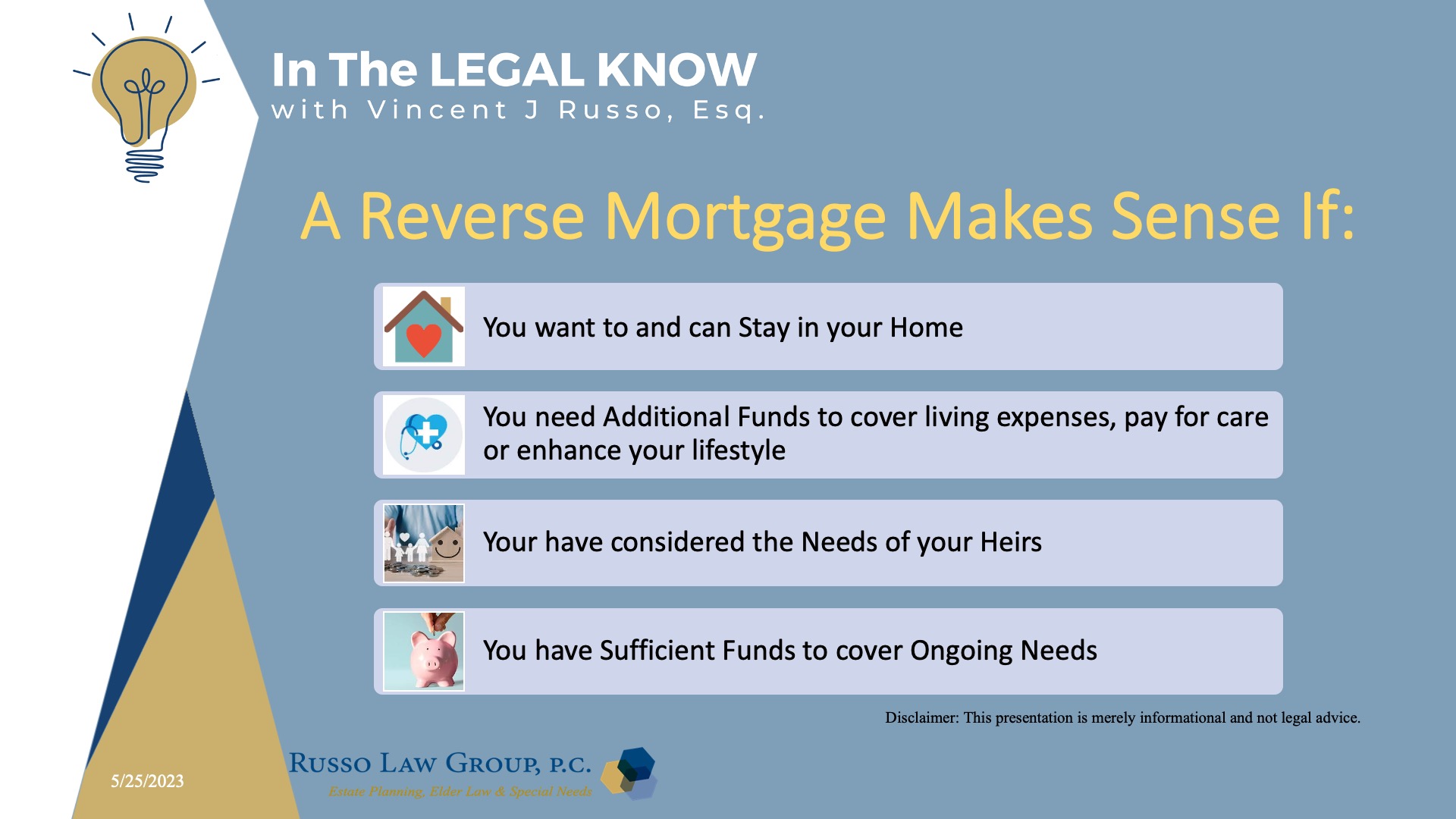 A Reverse Mortgage Can Make Sense